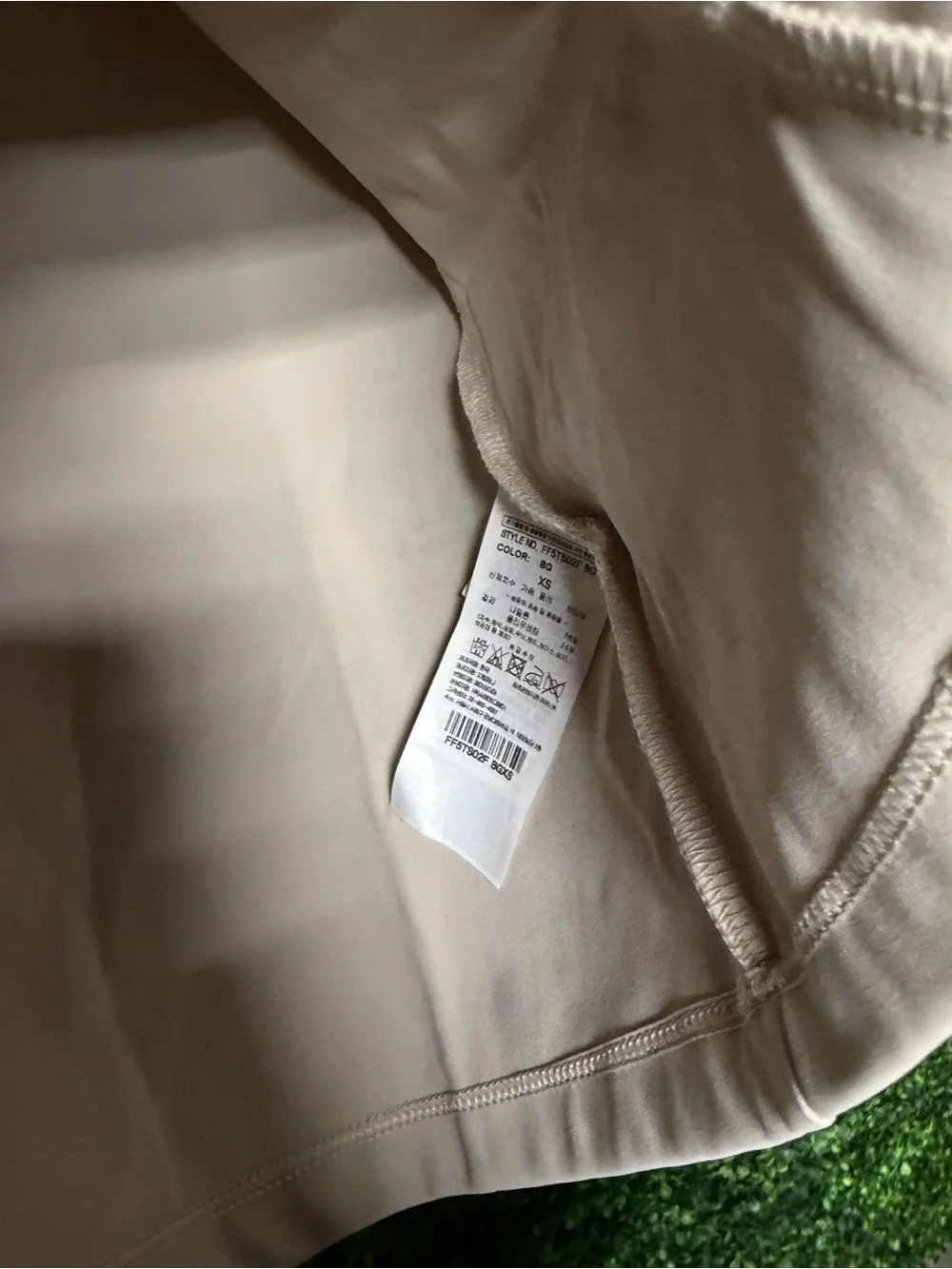 Fair Liar Set Neutral Short-Sleeve Zip Polo Top and Skirt - Cream color